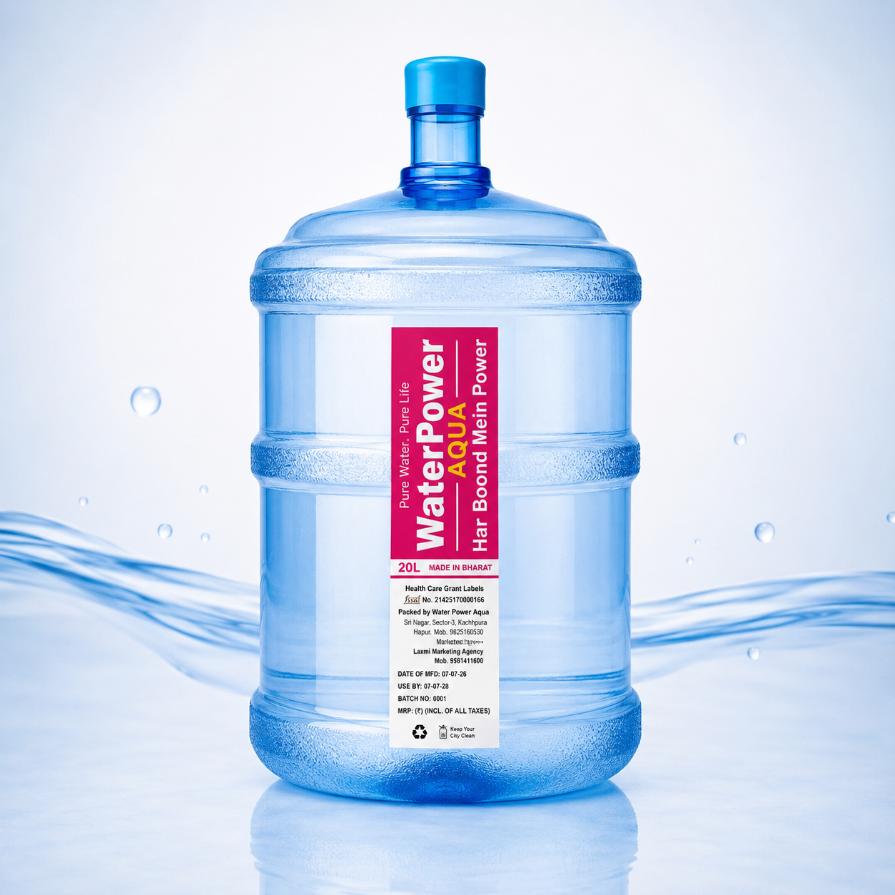 Water Power Aqua 20 litre jar